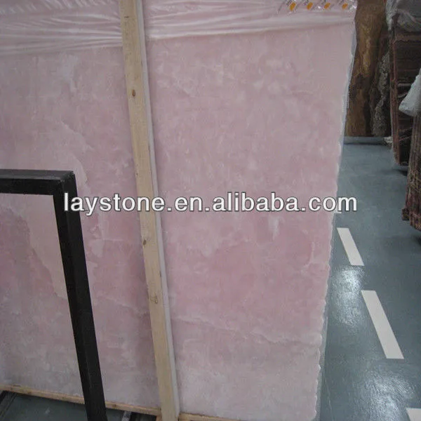 Beautiful pink onyx brick hotel wall decoration agate marble panel background wall decoration