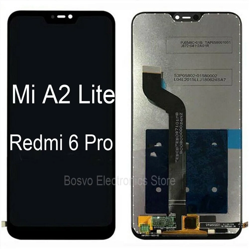 For Xiaomi Mi A2 Lite lcd display screen with touch digitizer with frame assembly For Xiaomi Redmi 6 Pro