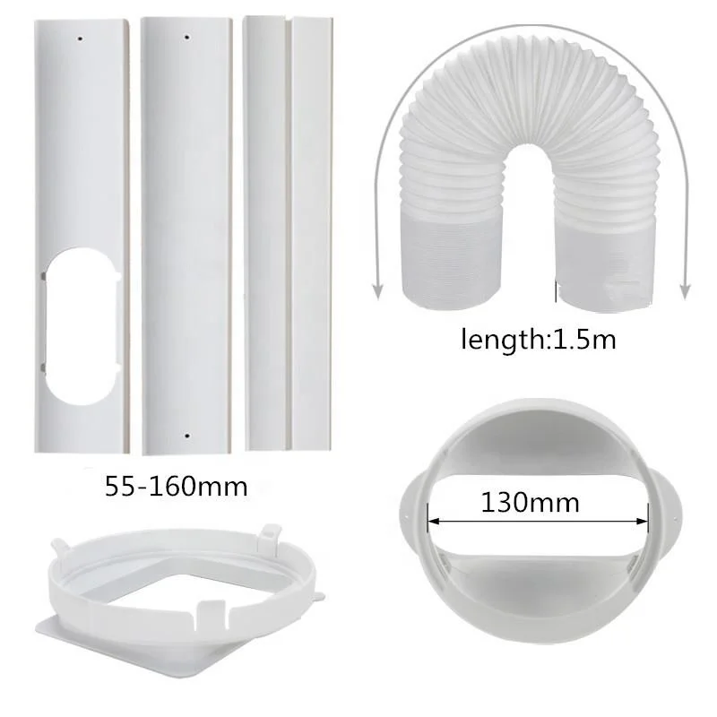 Thickened Seal Panel Adapter Set for Horizontal Vertical Mobile Window Air Conditioning Kit Window AC Unit for Outdoor 5.1 Inch