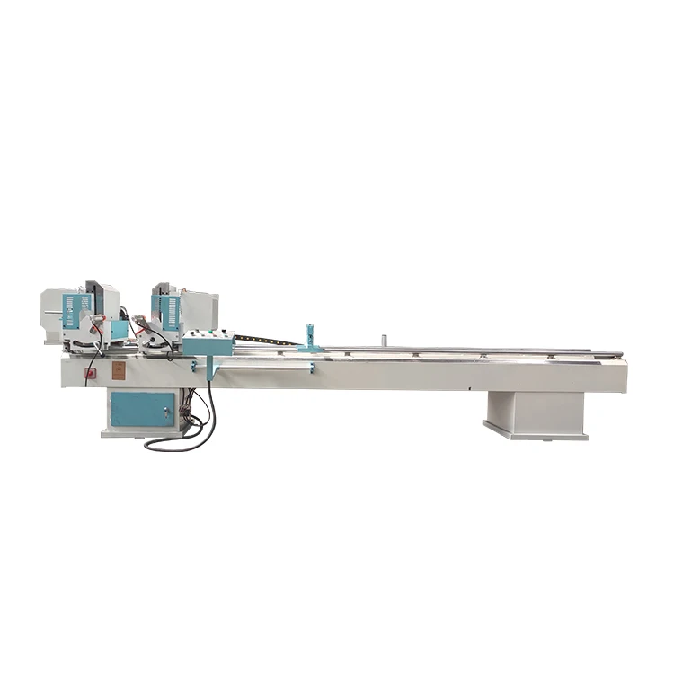 High precision pvc upvc profile window door double head mitre cutting saw machine