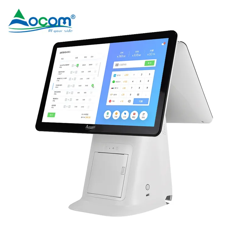 POS-G15 Pos Systems All in One Touch Screen with Thermal Printer for Restaurant