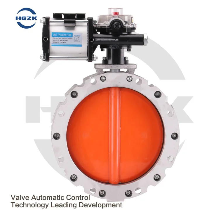 V1fs Cement V2fs Dust including Actuators Pneumatic Powder Butterfly Valve for cement powder made in china HGZK