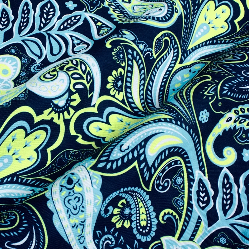 Pattern Customized Water Resistant Polyester Digital Print Ethnic Paisley Pattern Outdoor Patio Seat Cushion