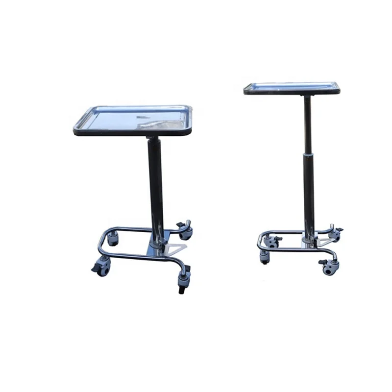 304 Stainless steel hydraulic  Height Adjustable Mayo Trolley