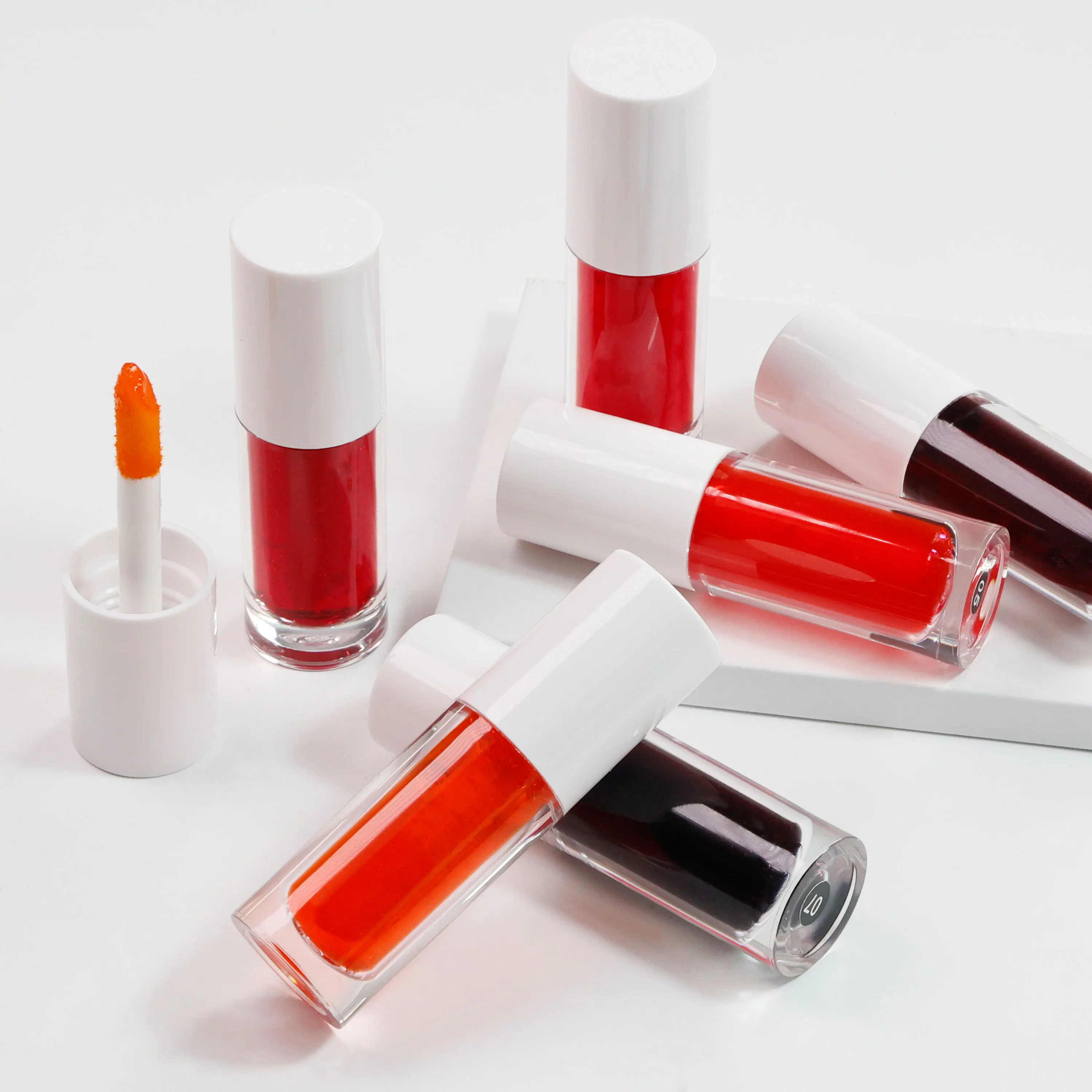 Wholesale Red Lip Tint Rebranding Liquid Juicy Long Lasting Lip Tint Makeup Waterproof Matte Lip Gloss