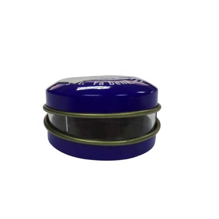 Perfume Tin Box Custom Printed Mini Small 2-piece Round Lipstick Tin Box, Solid Tinplate Diameter 53x22 Mm Lipstick Tin Box PVC