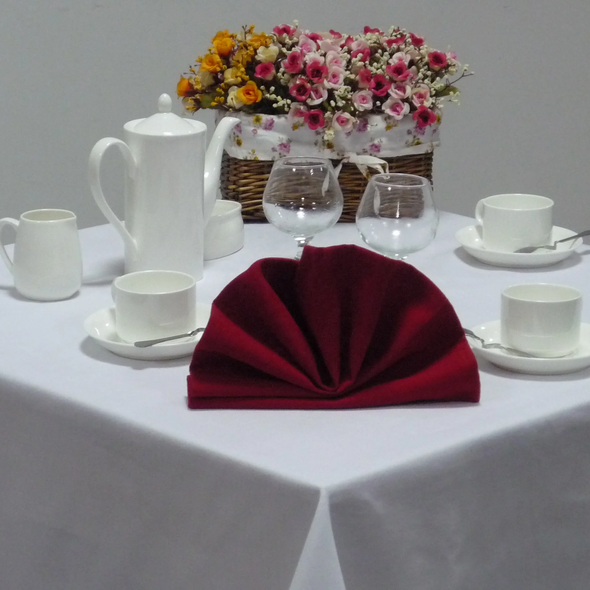 Rectangular Tablecloth 100% Polyester Washable Table Cloth for 6Ft. Rectangle Table White