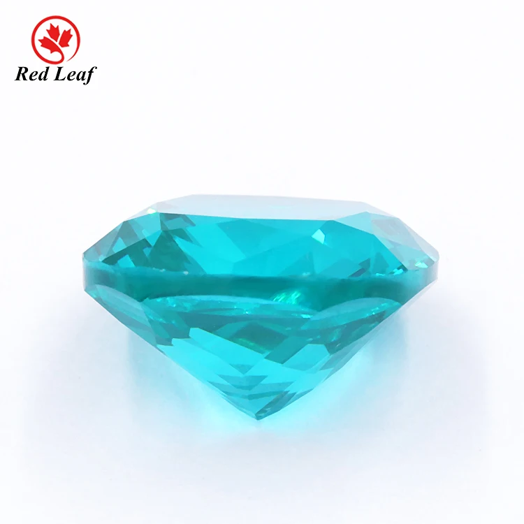 
Redleaf Jewelry synthetic paraiba tourmaline stones Cushion Cut 10*10mm green tourmaline gemstone prices nanosital paraiba 