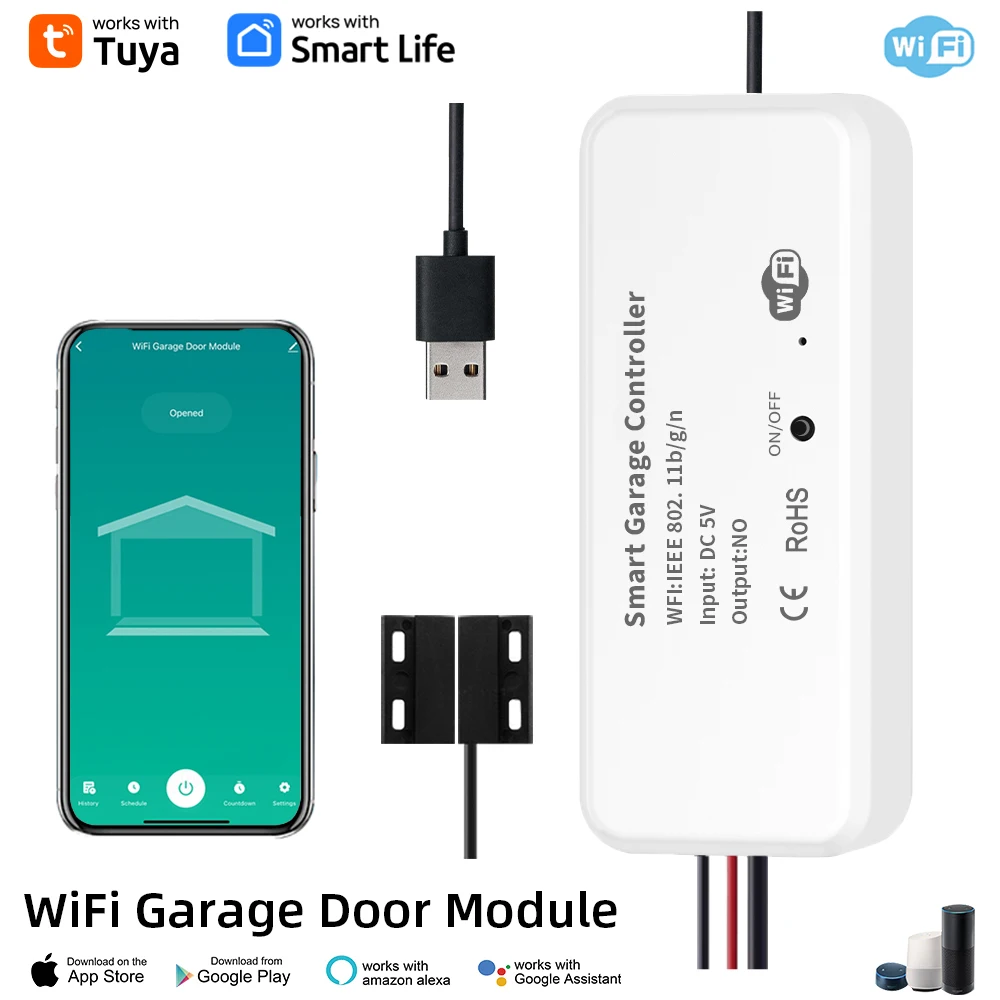 WALE New design Wireless WIFI Garage Door Opener   Smart Life APP control Garage door controller module
