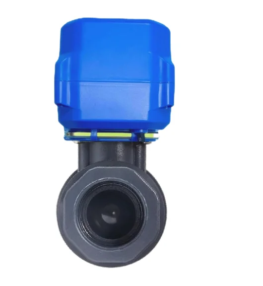 DN25 Upvc Электрический шаровой клапан для легкой установки очистки сточных вод OEM настраиваемый контроль водяного газа