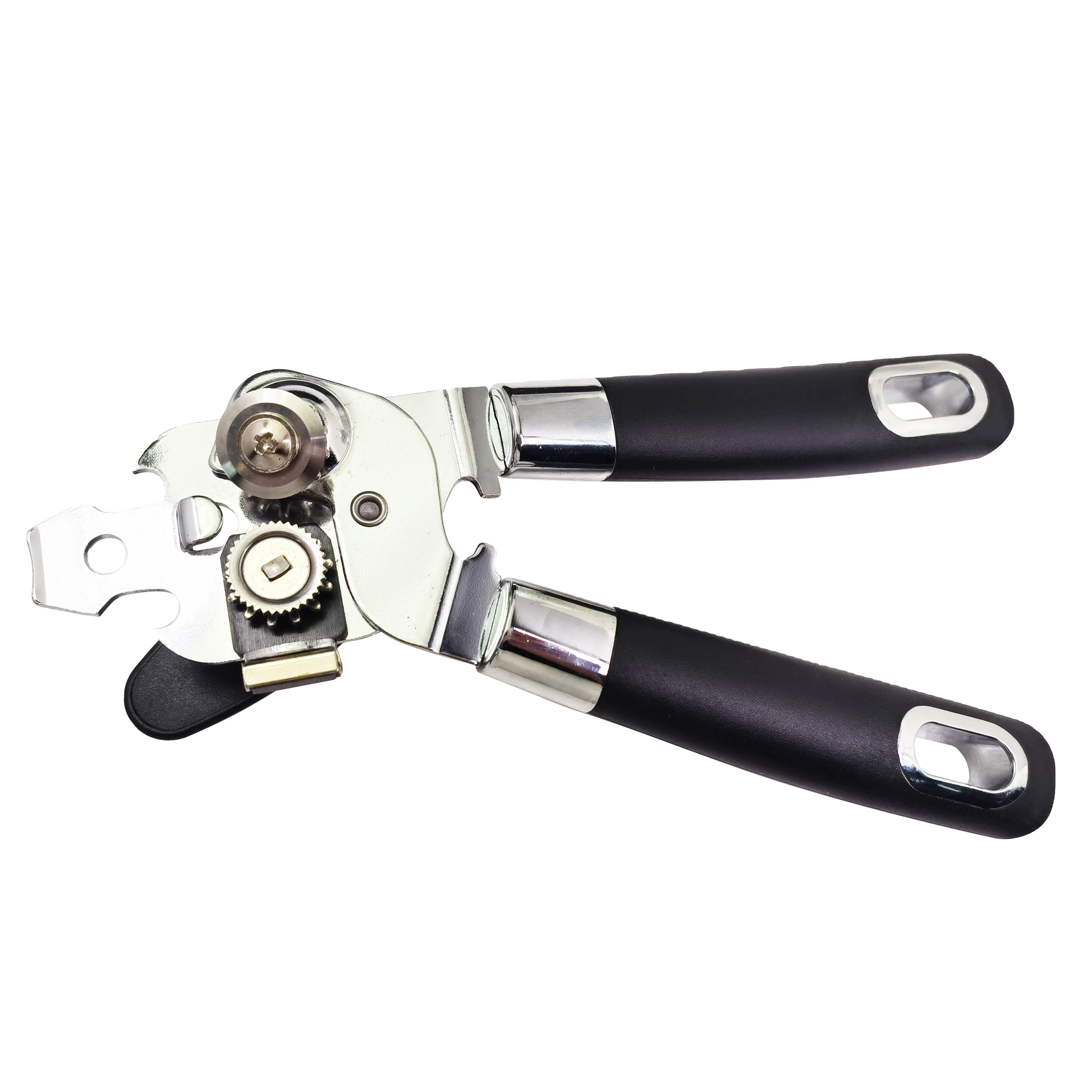 Manual can opener hand held smooth edge with magnet no-trouble-lid lift design can opener