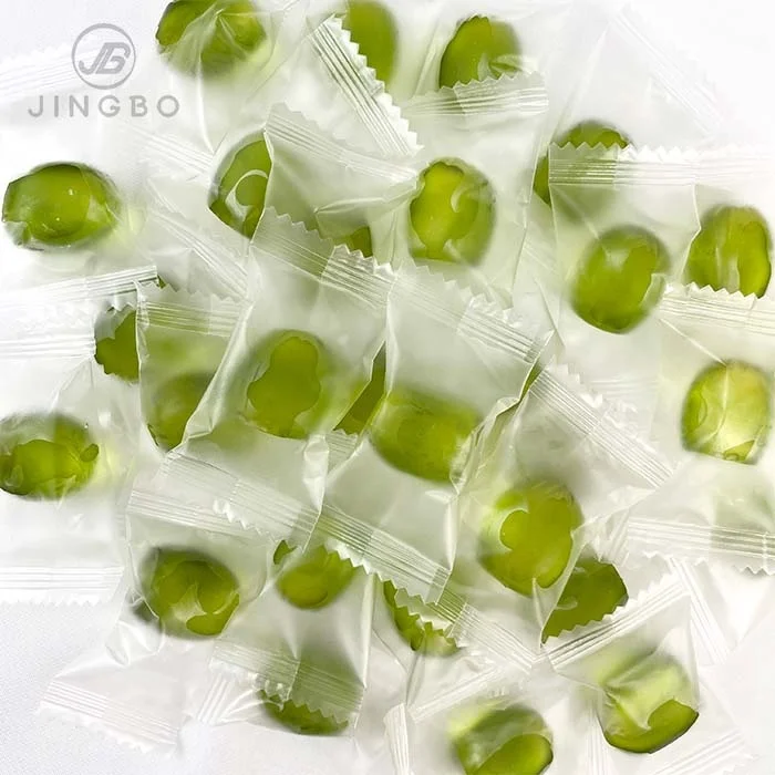High Quality Sweet  Peeling  Green Grape  Fruity Flavors Gummy Candy Yummy Candy For Snack.