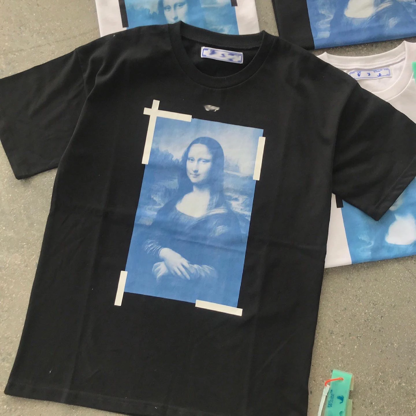  Делайте это спасибо 2021SS белая футболка с принтом OW MONALISA ARROW