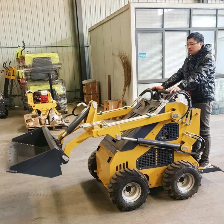 The multi-functional mini skid steer loader factory direct wheel crawler model is complete customized services provided