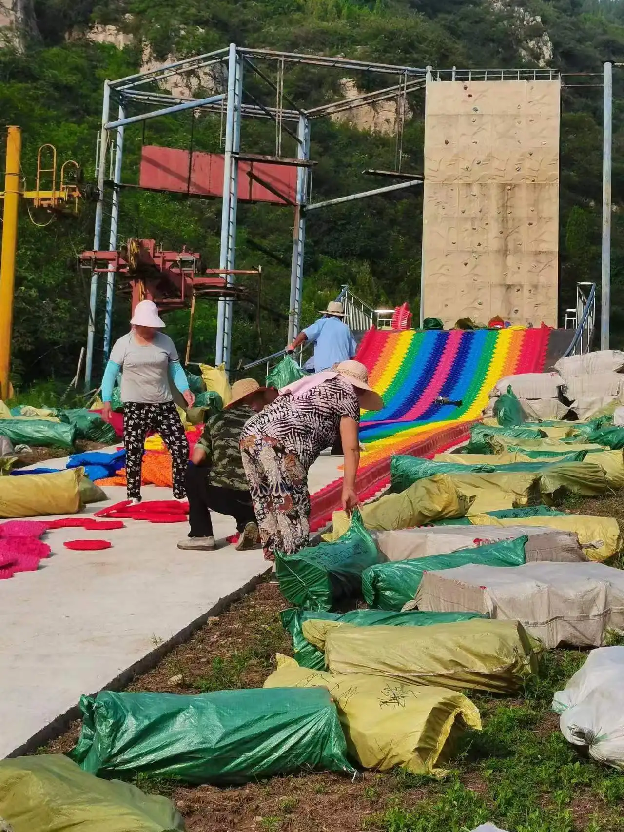 RainbowSlide открытый пластиковый парк развлечений весело и красочные развлечения