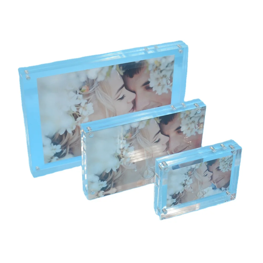 Clear Double Sied Thick Desktop Acrylic Frames Magnet