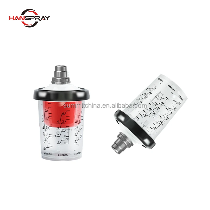 Paint Plastic Cup with Lid 125 Micron Filters 190 Micron Filters Automotive Paint Mixing Cup