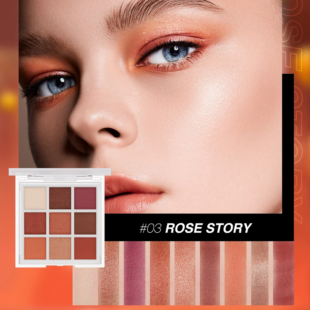 O.TWO.O Private Label 3 Versions 9 Colors Diamond Makeup Cardboard Eyeshadow Palette Wholesale Eyeshadow