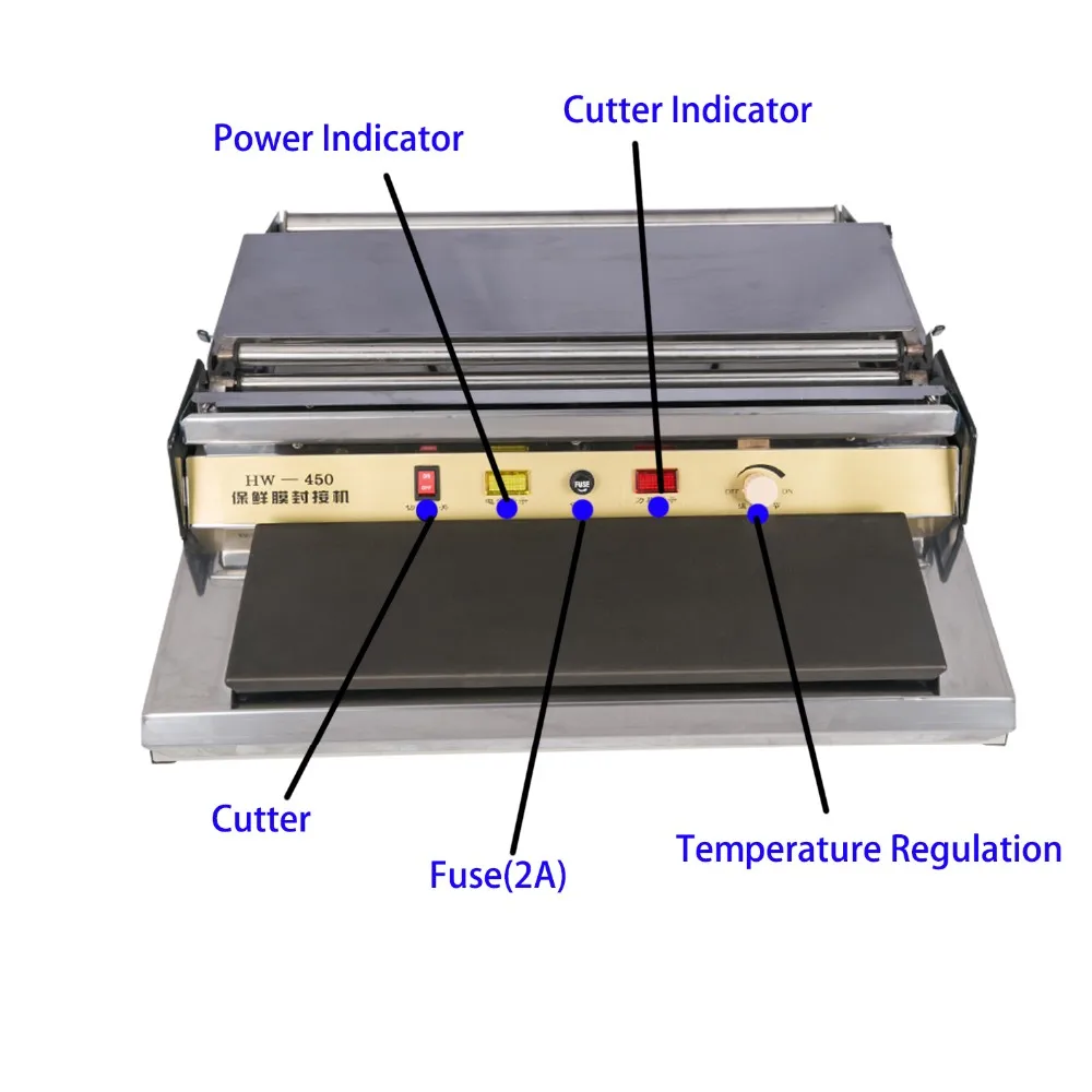 HW-450 Commercial Pallet Plastic Wrapper Food Packaging Hand Wrapping Machine