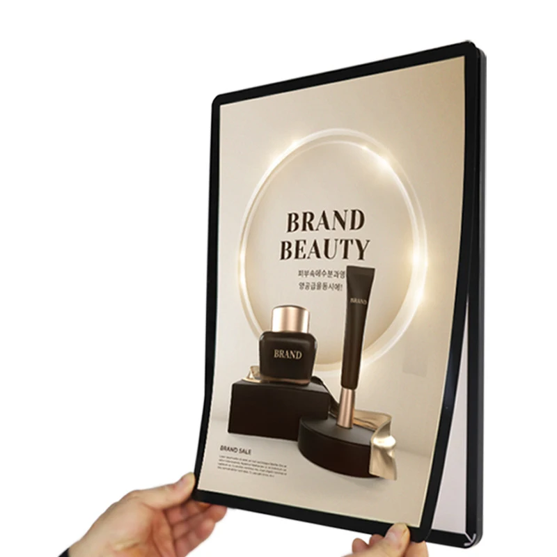 Acrylic wall hung creative aluminum alloy poster magnetic advertising metal picture frame