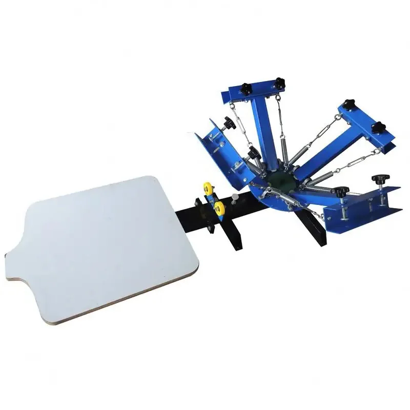 4-цветный двухпозиционный тканевый карусель для одежды оборудование печати офсетная печатная машина трафаретная