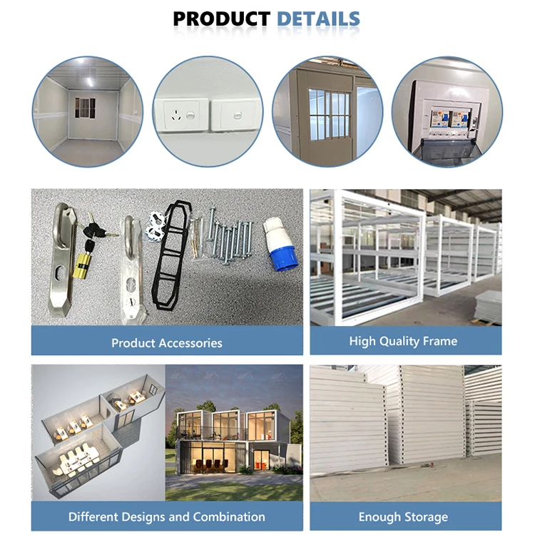 Canton fair 2023 new design 20ft ready made folding portable modern mobile tiny prefab foldable container house