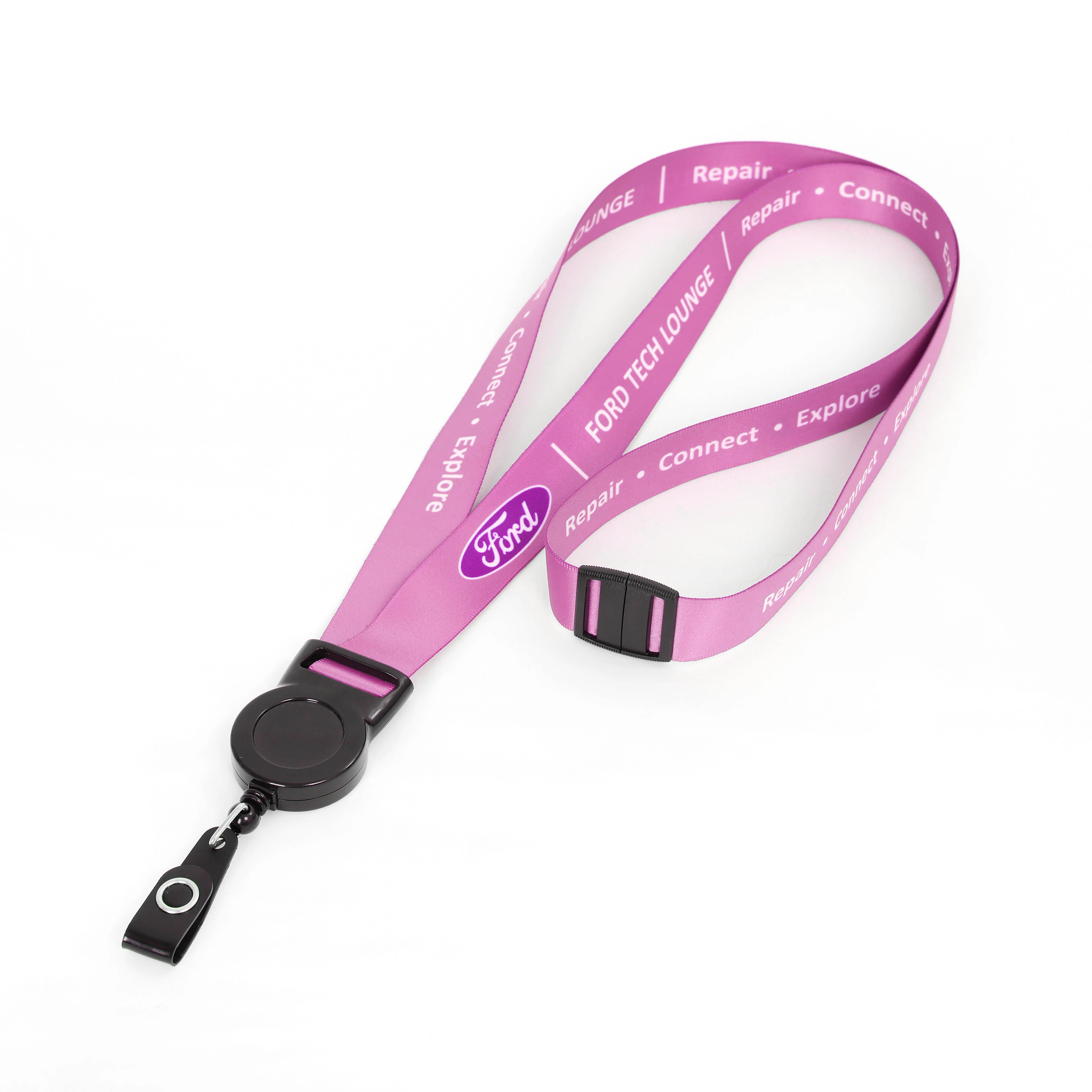 25MM RPET lanyard High Quality Detachable Custom Lanyard Keychain EHUA Ergonomics Seamless Anime Lanyard for Trade Show