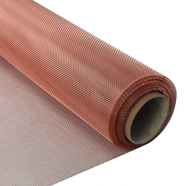 Fine Emi Shielding Red Copper Wire Mesh Screen Brass Phosphor Bronze Copper Wire Cloth Mesh 74 Micron Fine Copper Mesh Net