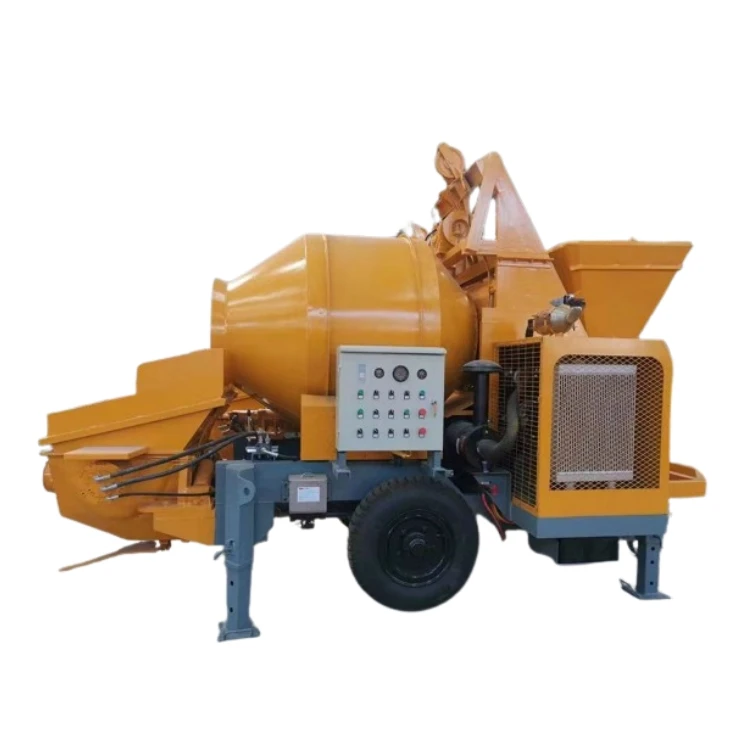 Diesel 60kW concrete mixing pump portable concrete pump