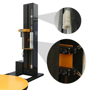 Semi Automatic Stretch Film Pallet Wrapper with E type turntable