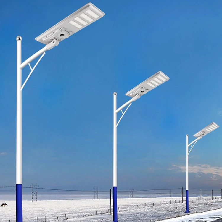 Time Control Radar Sensor Road Outdoor Waterproof Ip65 60 80 100 w All In One Industrial Led Solar Street Light