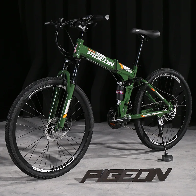 Customized 24 inch 24 Speed 26 inch 24 speed 27.5 Inch 24 Speed Disc Brake Folding Carbon Steel Shock Sorption Mountain Bike