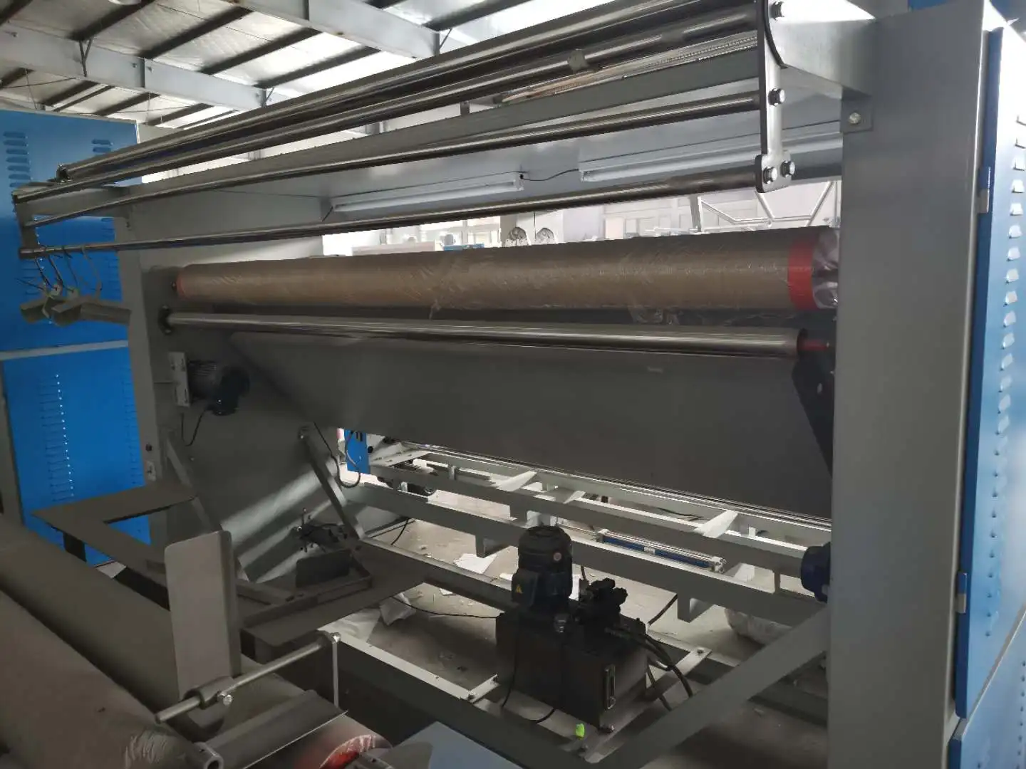 Fabric rolling machine with cutting device & scale /fabric inspection machine for open width and tubular fabric made in China
