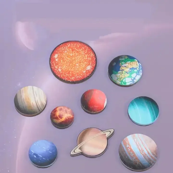 Montessori High Solar System Puzzle Toy Wooden Planets Jigsaw Board Game Children Educational Astronomy Toy Boy Girl Made PC