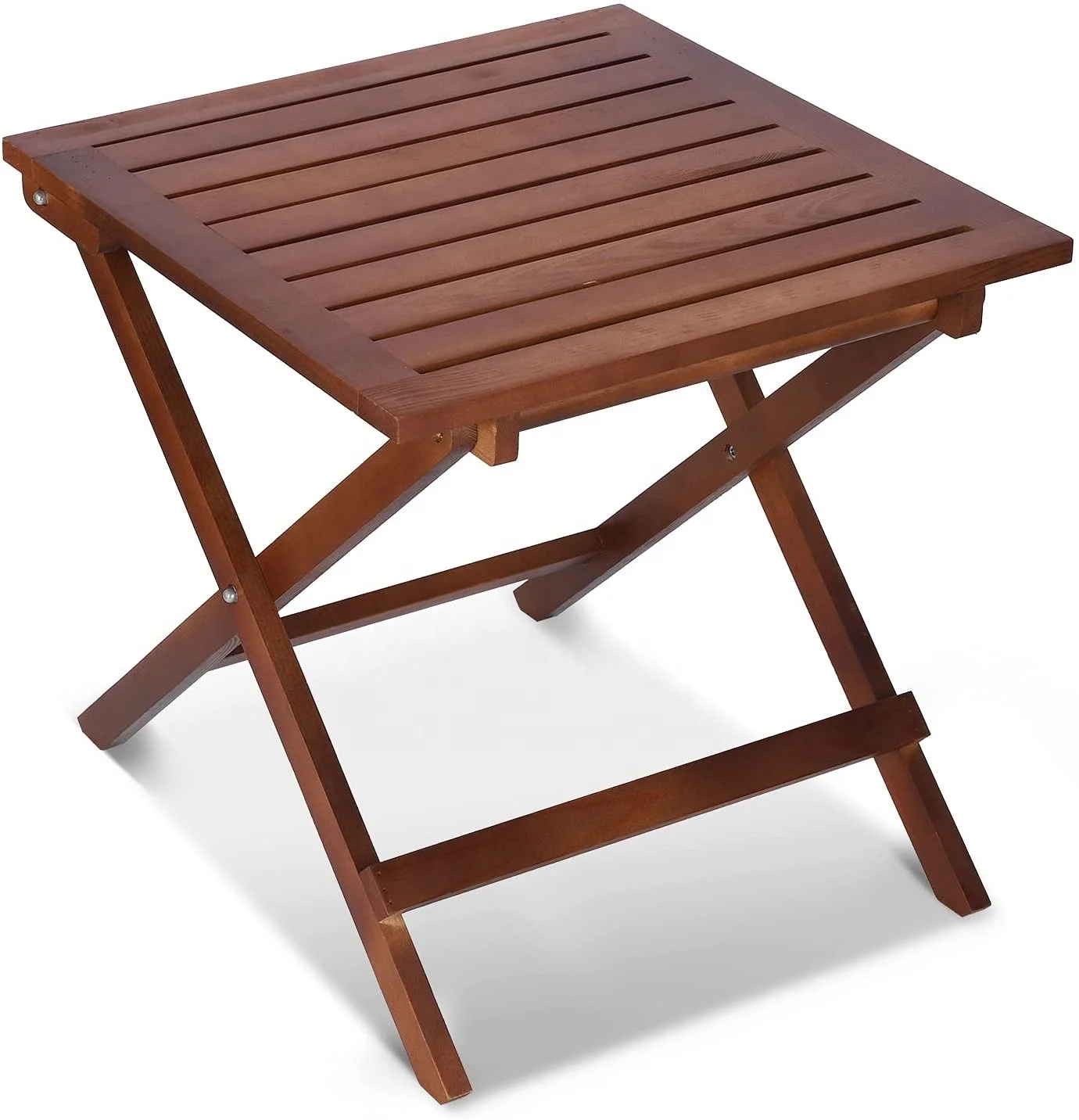 Side Table Coffee Folding Square Wood Patio Deck Garden Furniture