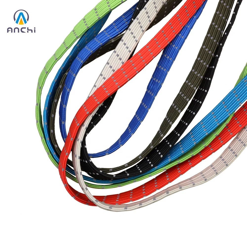 18mm reflective flat bungee cord without hooks
