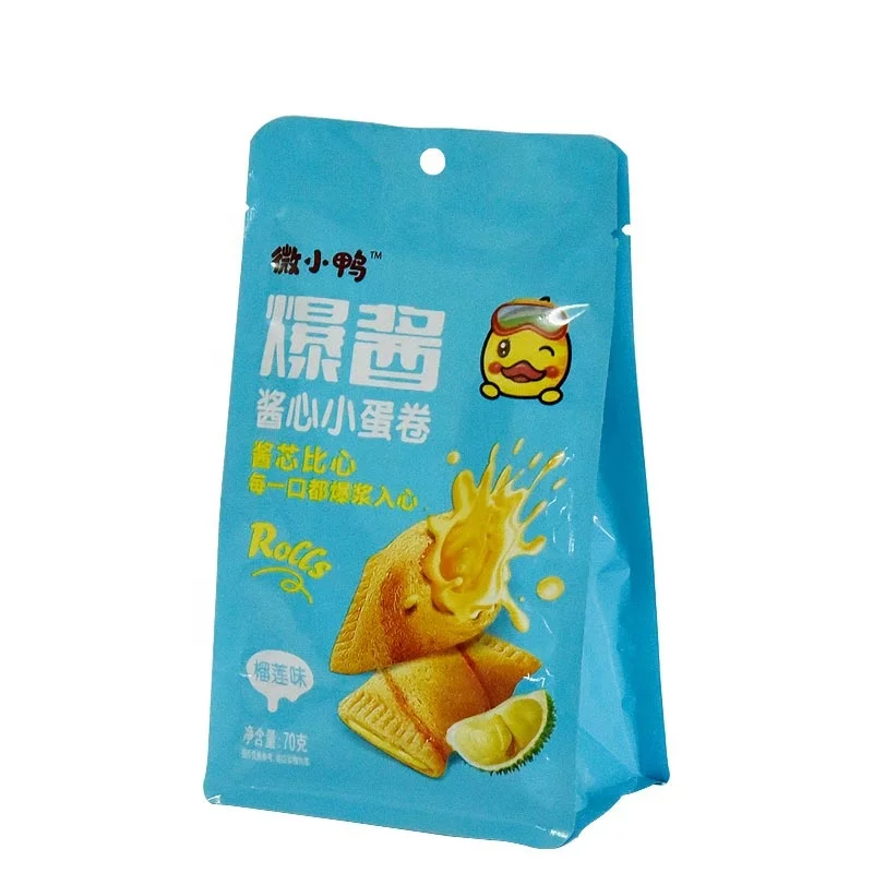 Small packing 70g durian flavour cream wafer rolls biscuits loacker wafers cookies wholesale