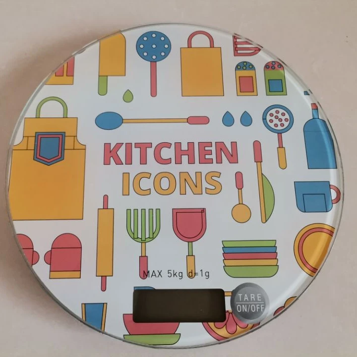 Hot Sales customer printing tempered glass digital kitchen scale
