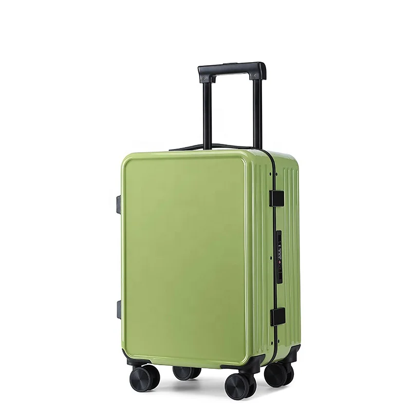 PC aluminum frame trolley case universal wheel 20 inch luggage suitcase carry on suitcase female boarding luggage custom
