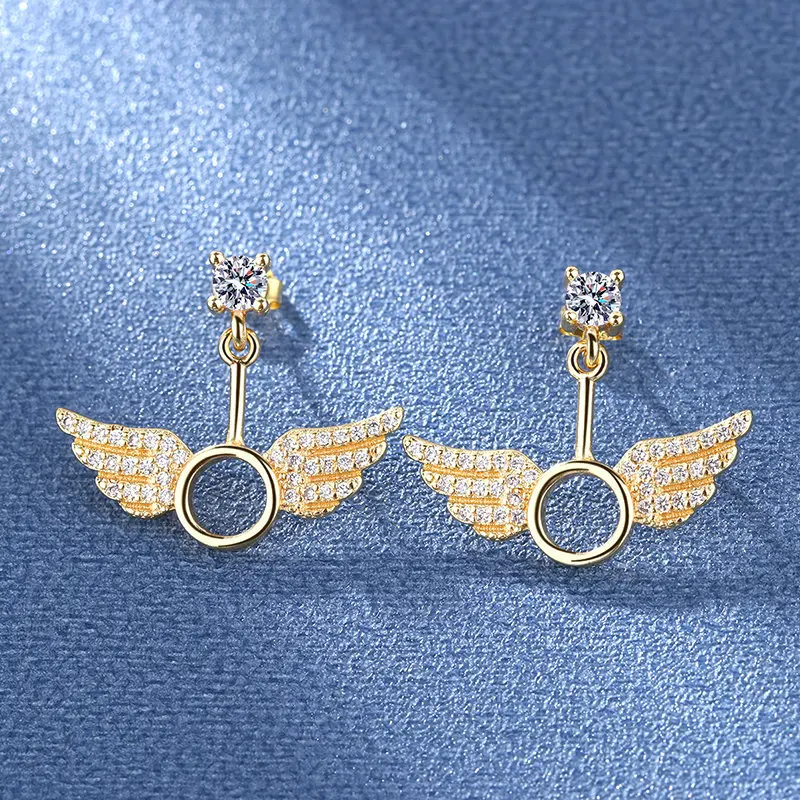 Trending Earring 2023 Special Golden Angel wings Earrings Women Luxury