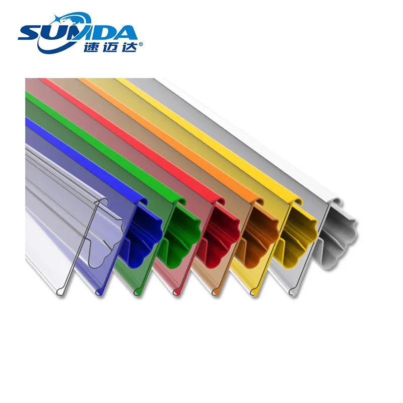Customization Multi Styles Clear Plastic Shelf Price Label Holder