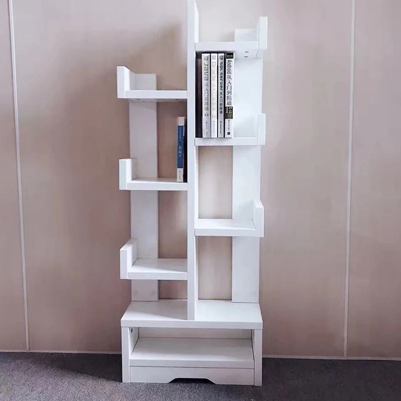 Современный деревянный книжный шкаф мебель белая книжная полка для гостиной
