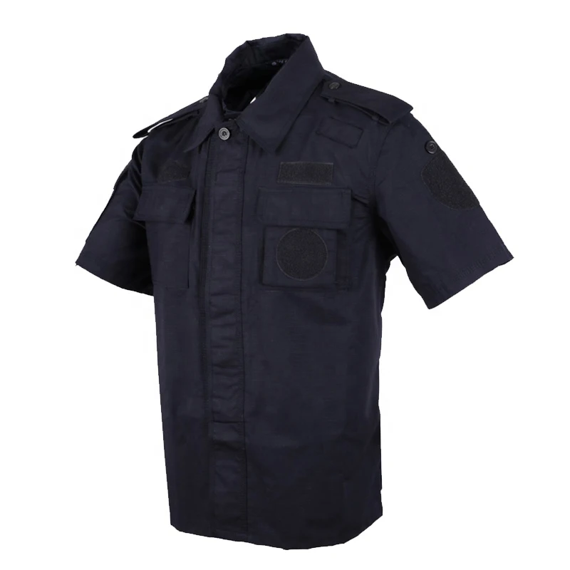 Wholesale military uniform short sleeve shirt military training uniform Police Short Sleeve Security Officer Uniform For Summer