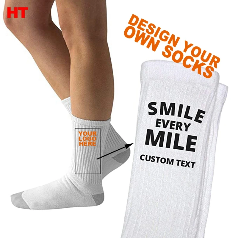 HT-027 create your own design custom made socks high quality custom logo socks no minimum