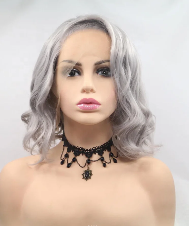 New Wig European and American Wig Women Wavy Curly Hair Ladies Wig Multicolor Synthetic Short Curly Hair