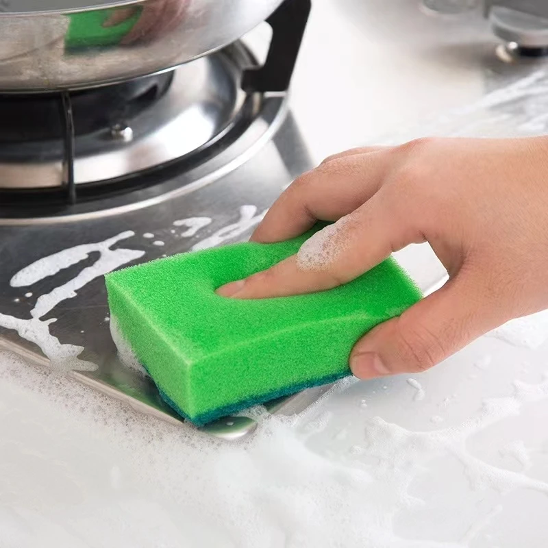 Wholesale Sustainable Kitchen Dishwasher Dishwashing Scrub Pad Eco-Friendly Sponge Scourer