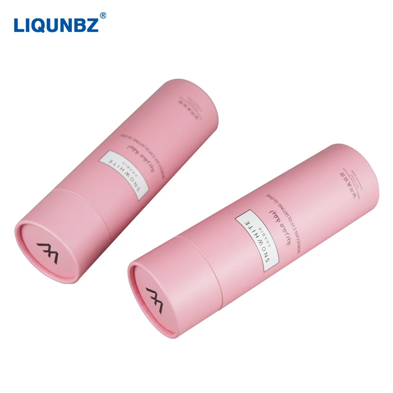Factory Custom Pattern Cylinder Cosmetic Containers Makeup Brush Kraft Paper Tube Packaging For Makeup Tools