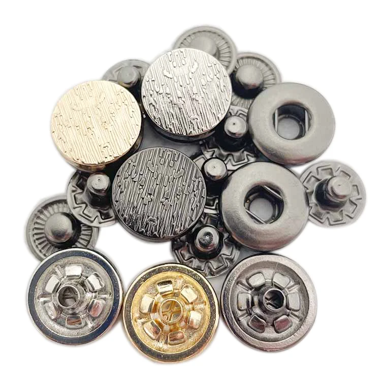 Wholesale engraved 12mm button Custom logo metal snap button with logo for garment