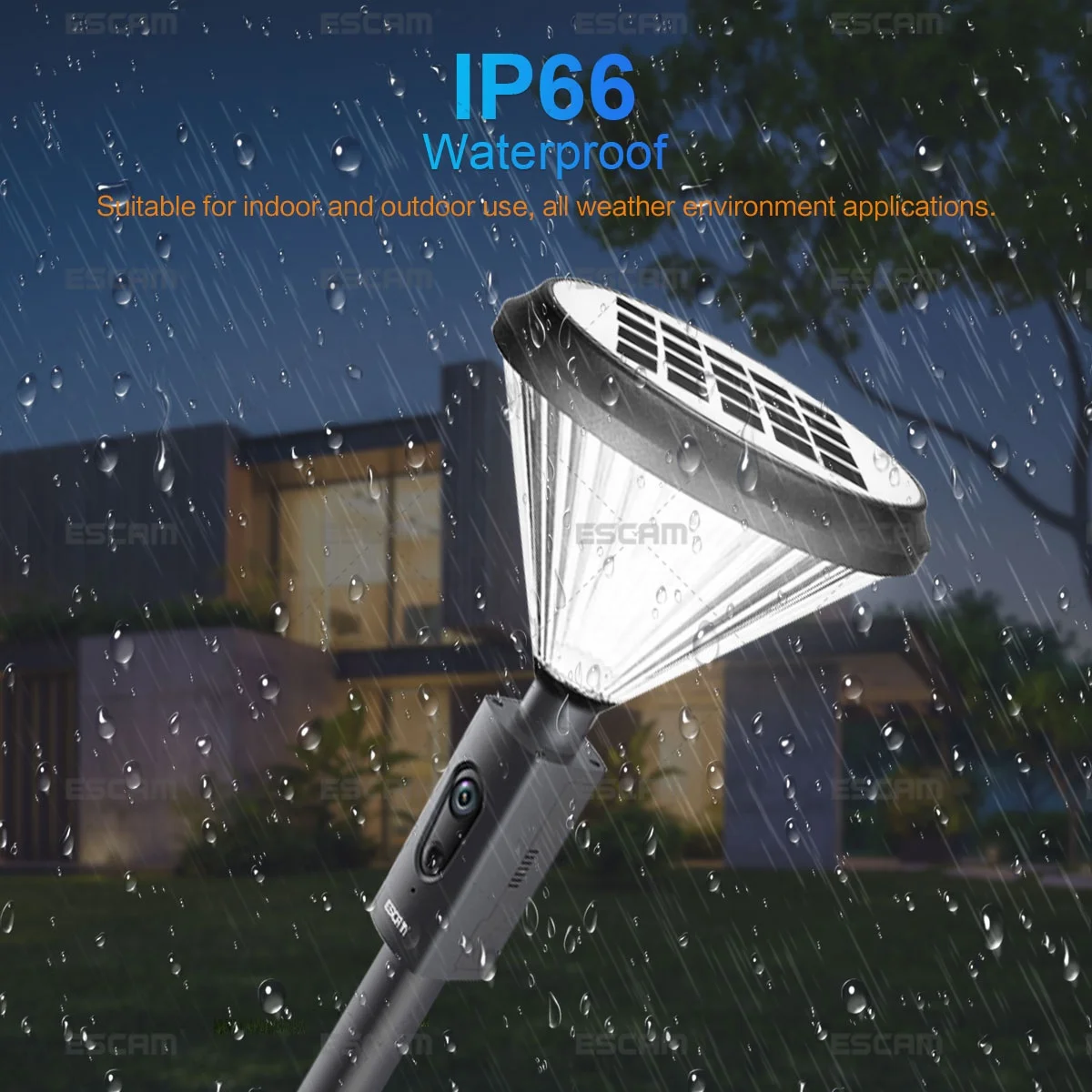 ESCAM QF190 Wireless 1080P Garden Light PIR Human Body Detection WIFI Connection  Night Vision Lawn Light Camera