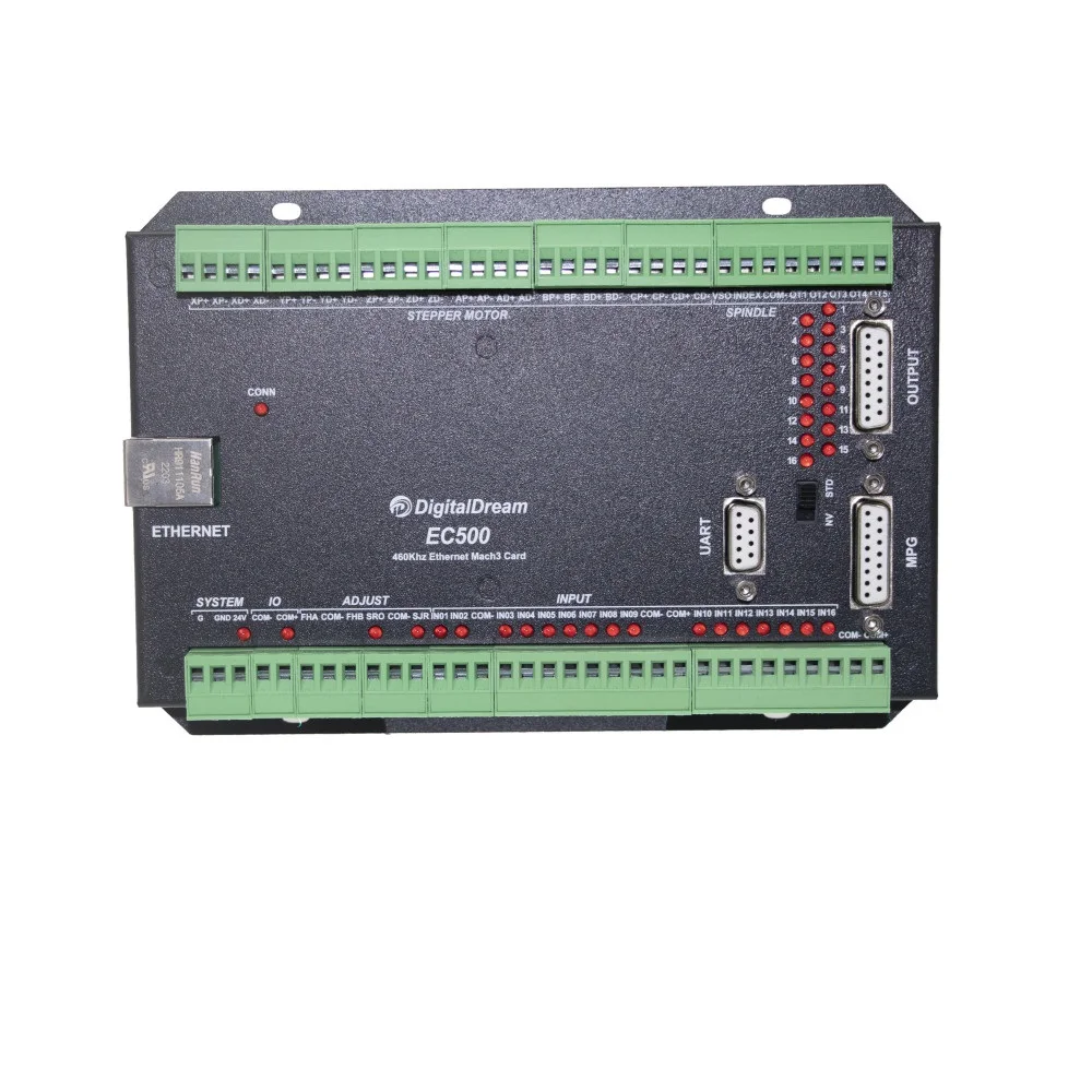 Mach3 Interface Board Ec500 CNC-Ethernet Motion Controller 460Khz 6 Axis Control Card For Cnc Engraving And Milling Machines